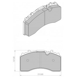 Тормозные колодки BPW/KRONE  9-10 t ECO 29228 NEW c 2009 суппорт BPW TSB 4309