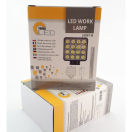 Фара рабочей зоны квадратная LED 107X107 16 диодов АЛЮМІНІЄВИЙ КОРПУС 24V