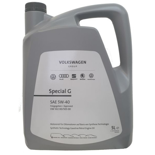 Масло моторное VAG 8100 (5L +) 5W40 API SN; ACEA A3; B4; BMW LL-01; CHRYSLER MS-12991; CITROEN B71 2296; FIAT 9.55535 H2; FIAT 9.55535 M2; FIAT 9.5553