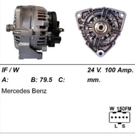 Генератор Mercedes ACTROS, ACTROS MP2 / MP3, ATEGO, ATEGO 2,