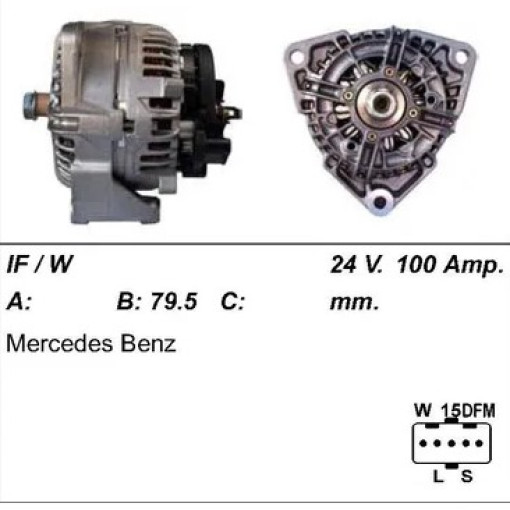 Генератор Mercedes ACTROS, ACTROS MP2 / MP3, ATEGO, ATEGO 2,