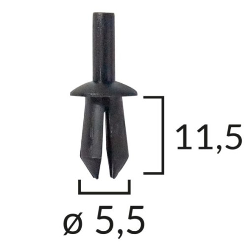 Дюбель/штифт (застосування: бампер; багато застосувань, кількість штук в упаковці: 25 шт) AUDI A3 8L, A4 B5, A6 C4; VW PASSAT B5 FL 06.94-05.05