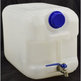 Канистра пластиковая универсальная 20л с краном белая