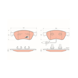 Гальмівні колодки AUDI A6, A8; VW PHAETON 2.8-6.0 04.02-03.16