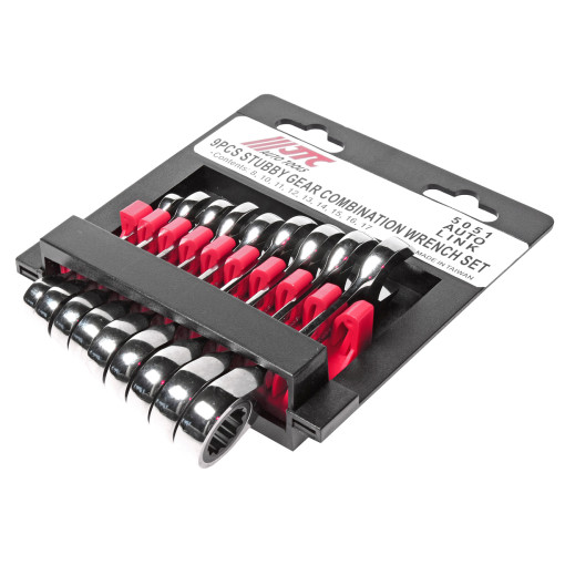 Набір рожково-накидних ключів з тріскачкою коротких 8-17мм 9од.