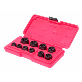 Набір головок для пошкоджених гайок 10од. Набір головок для пошкоджених гайок 10од.