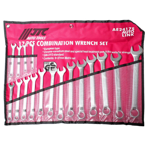 Набір ключів ріжково-накидних 6-21мм 17од. (ЕВРО-ТИП)