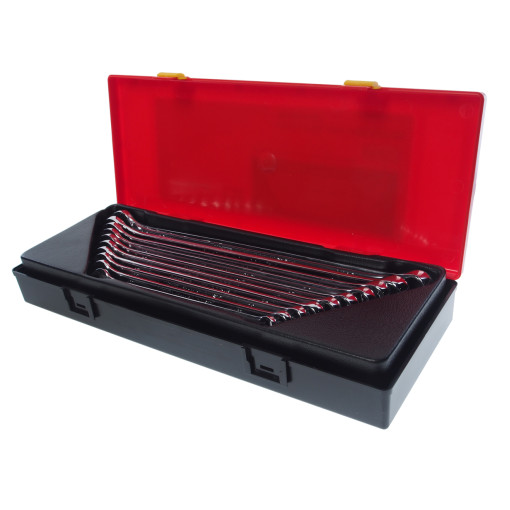 Набір ключів ріжково-накидних 10-19мм, подовжених 10од.