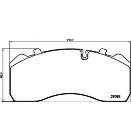 Колодки гальмівні 29095 MAN, Iveco, Mercedes Колодки гальмівні 29095 MAN, Iveco, Mercedes