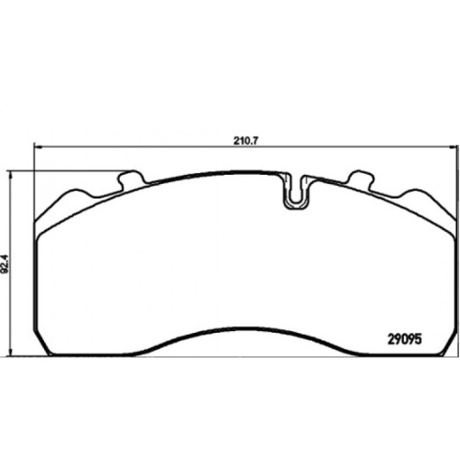 Колодки гальмівні 29095 MAN, Iveco, Mercedes