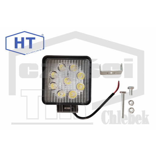 Фара робочої зони квадратна LED 24V 110x110x35, 9 LED X 2W