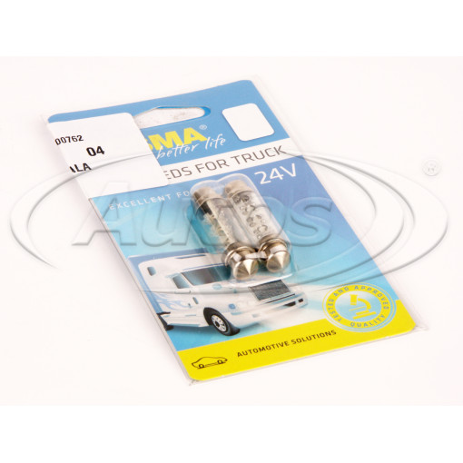 Лампочка 6xLED 24V/5W SV8,5 10x42 w