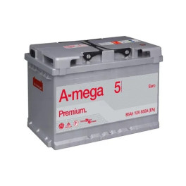 Аrкумулятор A-mega Premium euro 85Ah 850А (- +)