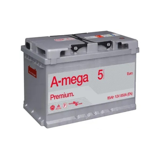 Аrкумулятор A-mega Premium euro 85Ah 850А (- +)