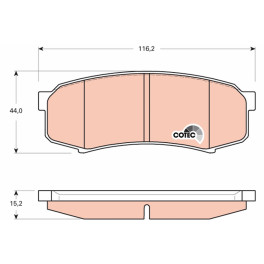 Колодки тормозные задние к/кт LEXUS GX; MITSUBISHI PAJERO IV; TOYOTA 4 RUNNER V, LAND CRUISER, LAND CRUISER 100, LAND CRUISER PRADO,