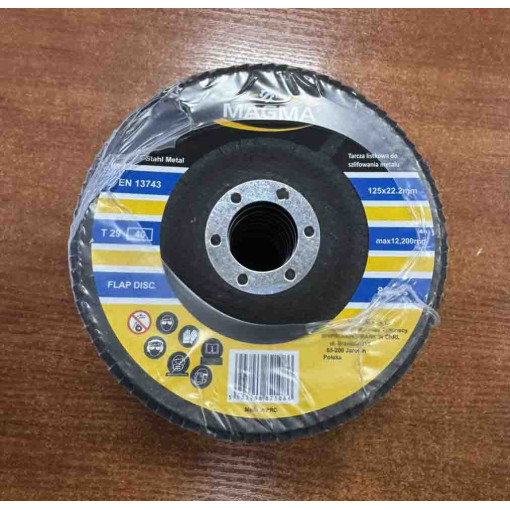 Диск шлифовальный лепестковый 125 x 22.2мм зерно 40