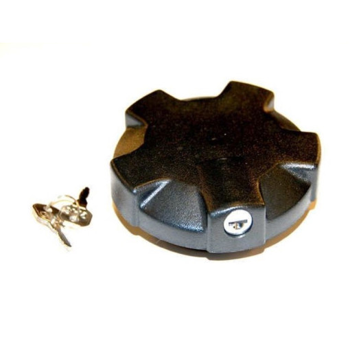 Крышка топливного бака D80мм, пластик, замок с боку