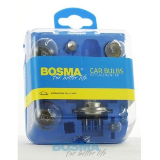 Автомобільні лампочки BOSMA H7 55W 12V (H7: P21W; P21/5W; W5W; R5W; C5W; 2xзапобіжника)