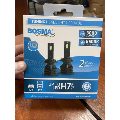 Автомобільні лампочки LED BOSMA H7 12V/24V