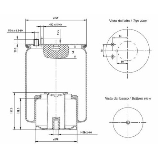 Пневморесора підвіски задня MAN TGA/TGX 4882N1P05 в сборі