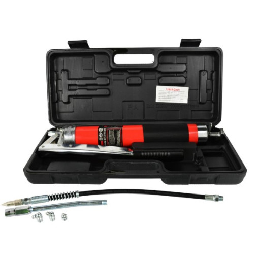 Шприц для смазки под тубус 0,6л стальний подовжувач  GEKO в кейс