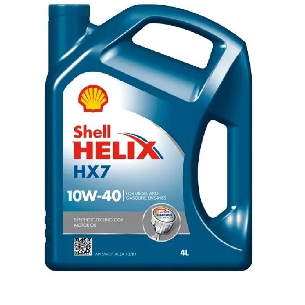 Моторна олива SHELL Helix (4L) HELIX HX7 10W40 ;API SN; SN+; ACEA A3; B4; MB 229.3; RENAULT RN 0700; RENAULT RN 0710; VW 501.01; VW 505.00
