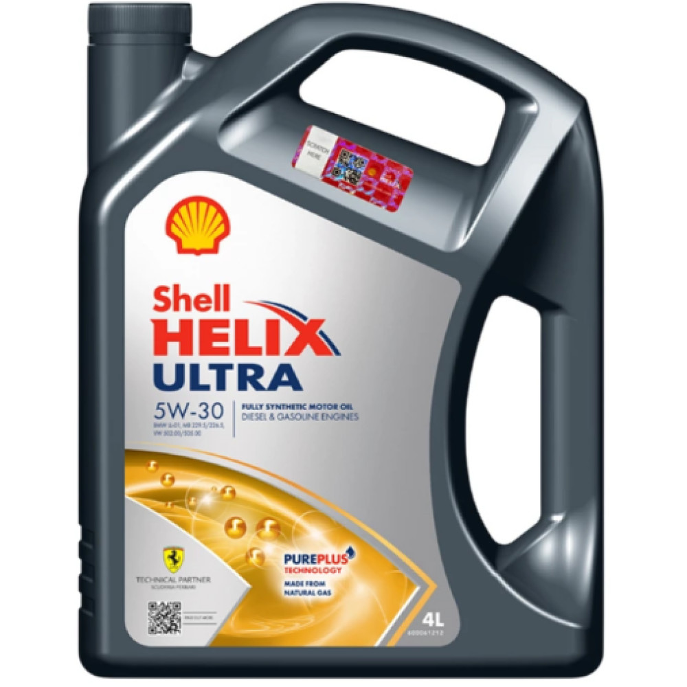 Моторна олива SHELL Helix Ultra (4L) 5W30 API SN; ACEA C3; BMW LL-04; MB 229.31; MB 229.51; VW 502.00; VW 505.00