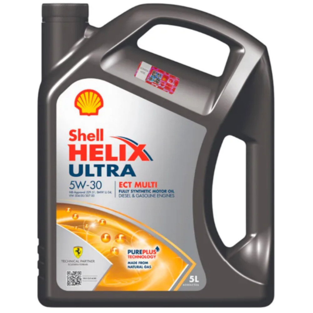 Моторна олива SHELL Helix Ultra ECT MULTI(5L) 5W40 API SN; ACEA C3; BMW LL-04; MB 229.31; MB 229.52; VW504/507