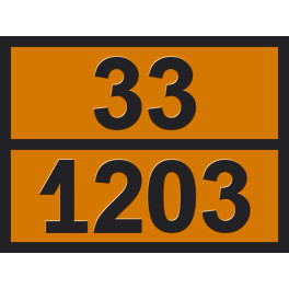 Знак опасный груз 33/1203 (бензин) складна+змінні цифри