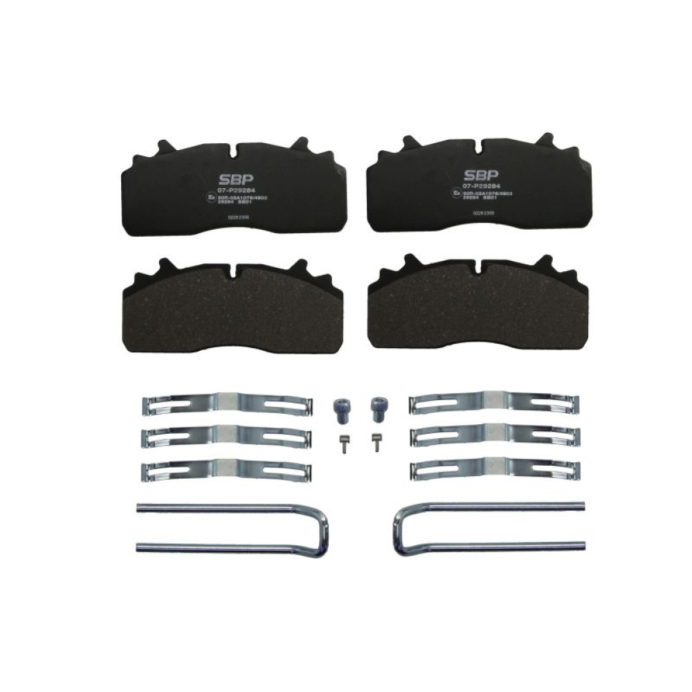 Комплект гальмівних колодок задн/передн WABCO MAXX 19 RVI D, MIDLUM; VOLVO FL II, FL III D5K210-DXi7 05.06-