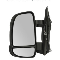 Бокове дзеркало Лів (ручне, опукле, short arm, з індикатором, з датчиком температури, wy5w) CITROEN JUMPER II; FIAT DUCATO; PEUGEOT BOXER 04.06-