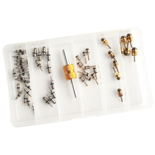 Набір клапанів, ((EN) for A/C instalation/system / (EN) for service valve), застосування - пристрої: для станції кондиціонування, 51шт