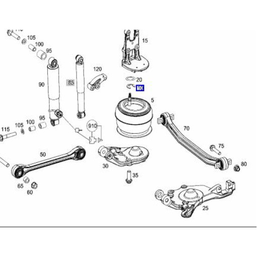 Шайба фиксатор задньої пневморесори MB actros Ero 6 MB OE