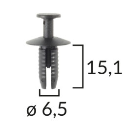 Кріплення оббивки (кількість штук в упаковці: 10 шт) AUDI A3 8L, A3 8P, A3 8V, A6 C6; BMW 3 E30, 3 E36, 3 E46, 3 E90, E91, 5 E34, 5 E39, 5 E60, E61, 5 F10, F11, 7 E32, 7 E38, 7 E65 09.82-11.19