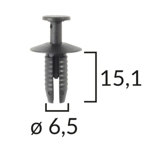 Кріплення оббивки (кількість штук в упаковці: 10 шт) AUDI A3 8L, A3 8P, A3 8V, A6 C6; BMW 3 E30, 3 E36, 3 E46, 3 E90, E91, 5 E34, 5 E39, 5 E60, E61, 5 F10, F11, 7 E32, 7 E38, 7 E65 09.82-11.19