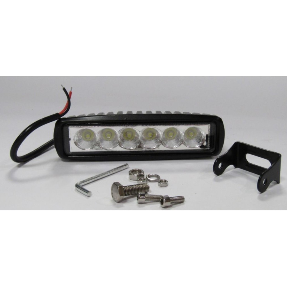 Фара LED додадкова вузька 12/24V, 6*3W,157*42*40mm