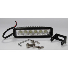 Фара LED додадкова вузька 12/24V, 6*3W,157*42*40mm