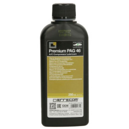 Масло для кондиціонера автомобіля PAG 46, 0,25L 1 шт, тип охолоджувача: R1234yf/R134a, сервіс гібридних автомобілів, технічне обслуговування електромобілів, PREMIUM PAG 46