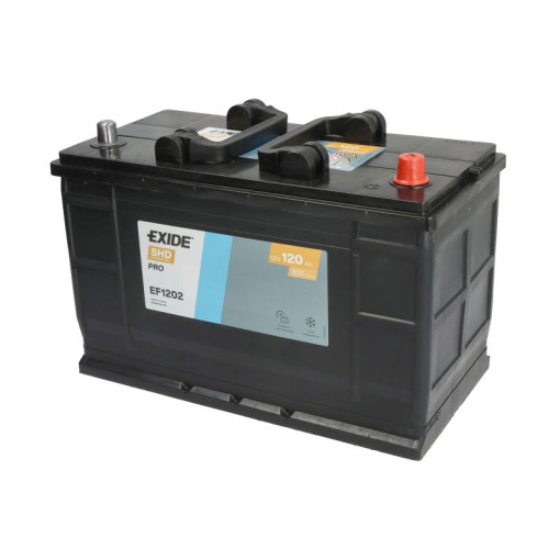 Акумулятор 12В 120Агод./870А POWERPRO (R+ Стандартні клеми) 349x175x235 B01 - монтажний фланець 10.5мм (Пусковий)