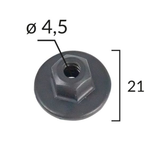 Гайка пластикова (10 шт) BMW 3 E90, E91, 5 E60, E61 03.93-02.17