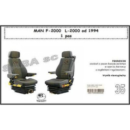 Чехлы сидений MAN F-2000 1ремень, L-2000 с 1994, 1+1, 1ремень